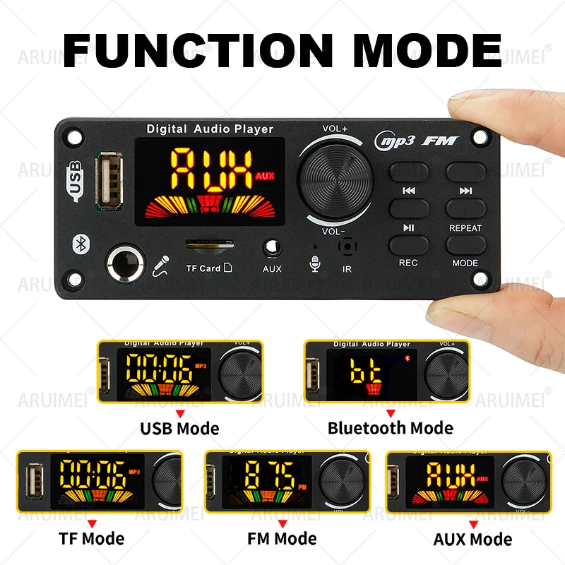 80 واط بلوتوث MP3 فك مجلس 2*40 واط 80 واط مكبر للصوت مشغل الصوت 12 فولت لتقوم بها بنفسك مشغل MP3 سيارة راديو FM وحدة TF USB Mic سجل المكالمات