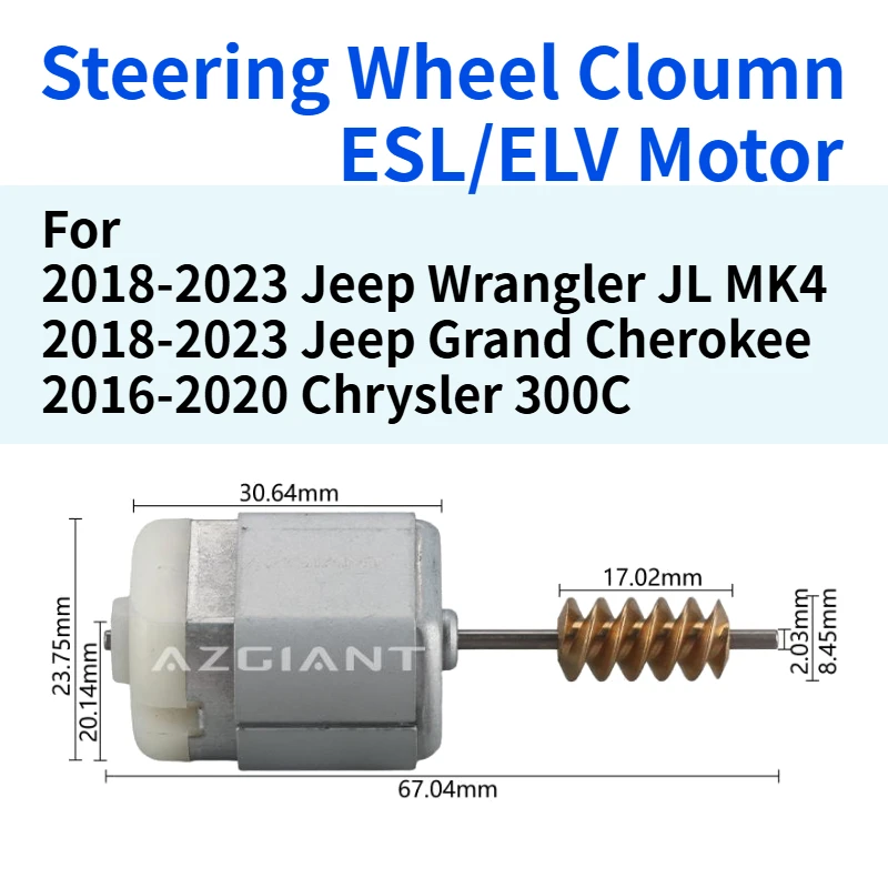 

For Jeep Wrangler JL Grand Cherokee Chrysler 300C ESL/ELV Car Power Steering Wheel Cloumn Lock 12V Motor Repair Kit DIY Engine