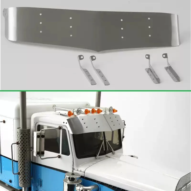 

1/14 LESU RC Metal Sun Visor Parts GW-K021 For Tamiya King Hauler 1:14 Grand Hauler Tractor Truck Diy Model Car Accessories