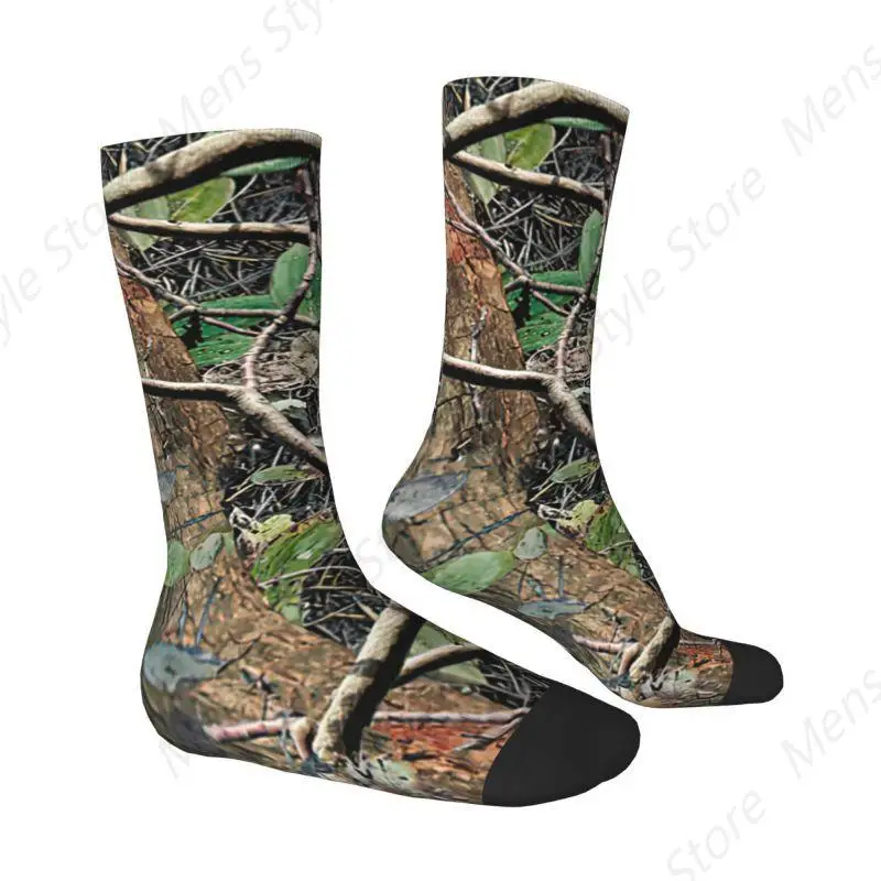 Fashion Real Tree Camo Camouflage Socks Men Women Warm 3D Printed Sports Football Socks