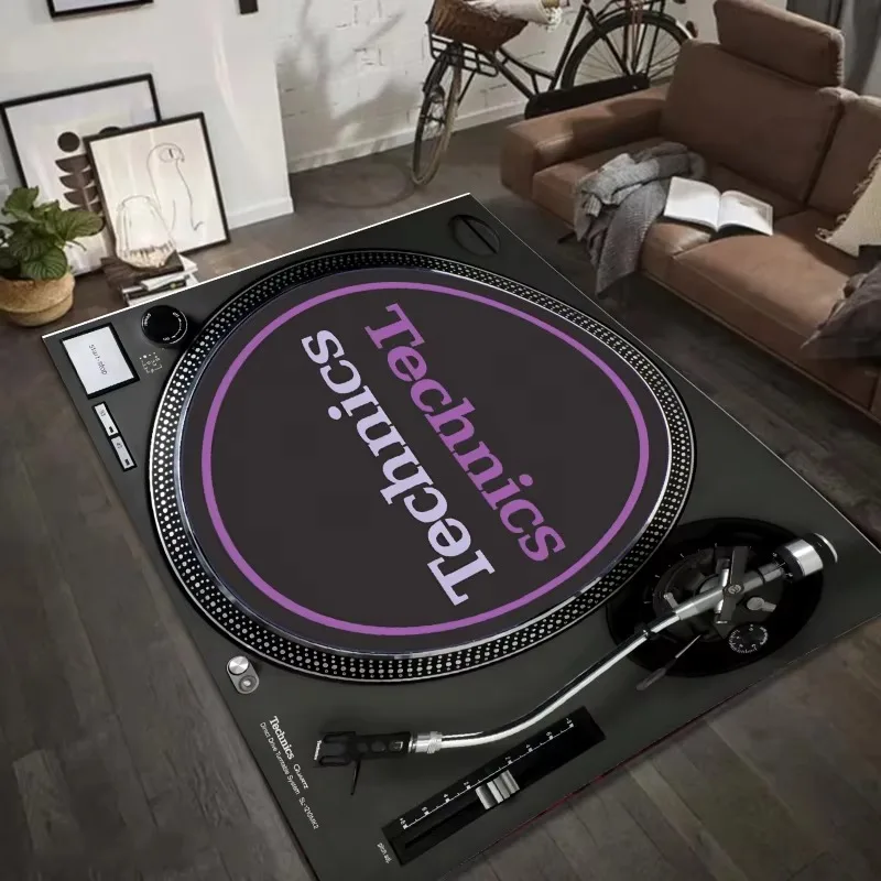 Musical Instruments Pattern Rug Colorful Soft Non Slip Carpet with Diverse Instrument Designs for Music Room