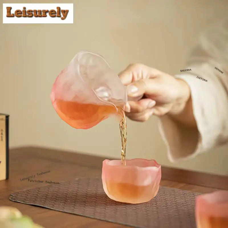 200ml Glaze Powder Tea Pitcher Boutique Tea Divider Serving Cup Cha Hai Dispenser Household Justice Cup Fair Mug Cha Supplies