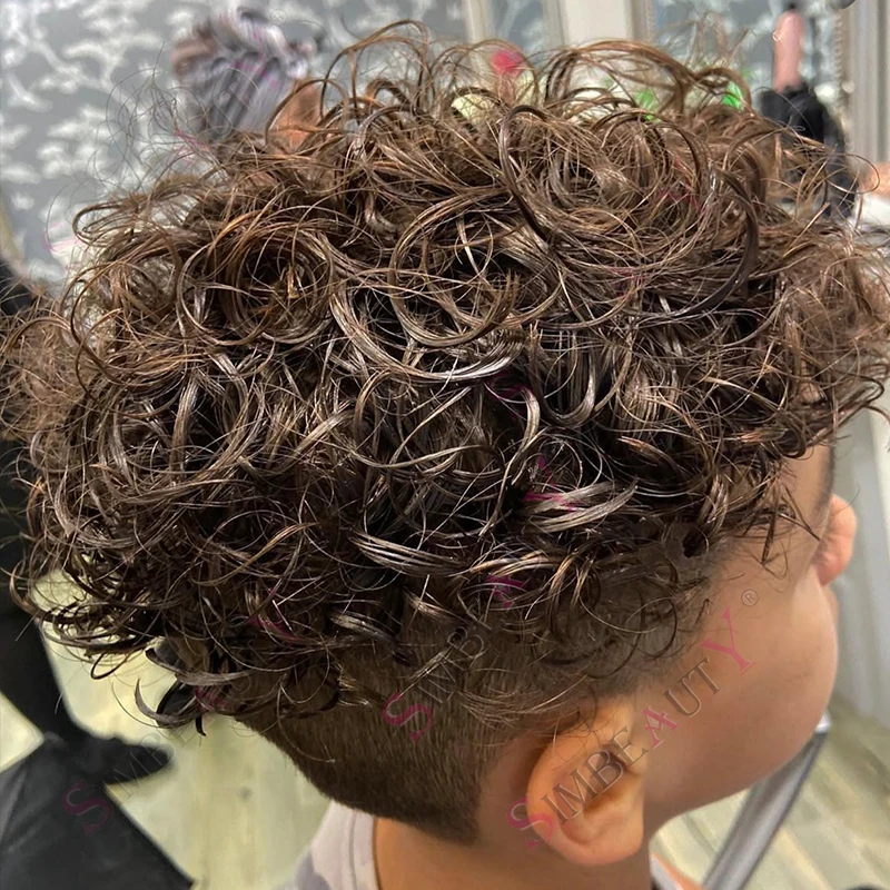 الأوروبي 25 مللي متر مجعد غير قابل للاكتشاف الدانتيل الرجال الفرنسية الجبهة Q6 شعر مستعار مستعار 18 #   20 #   شعر بشري ريمي أشقر 1B40 1B80 قطعة شعر رمادية للرجال