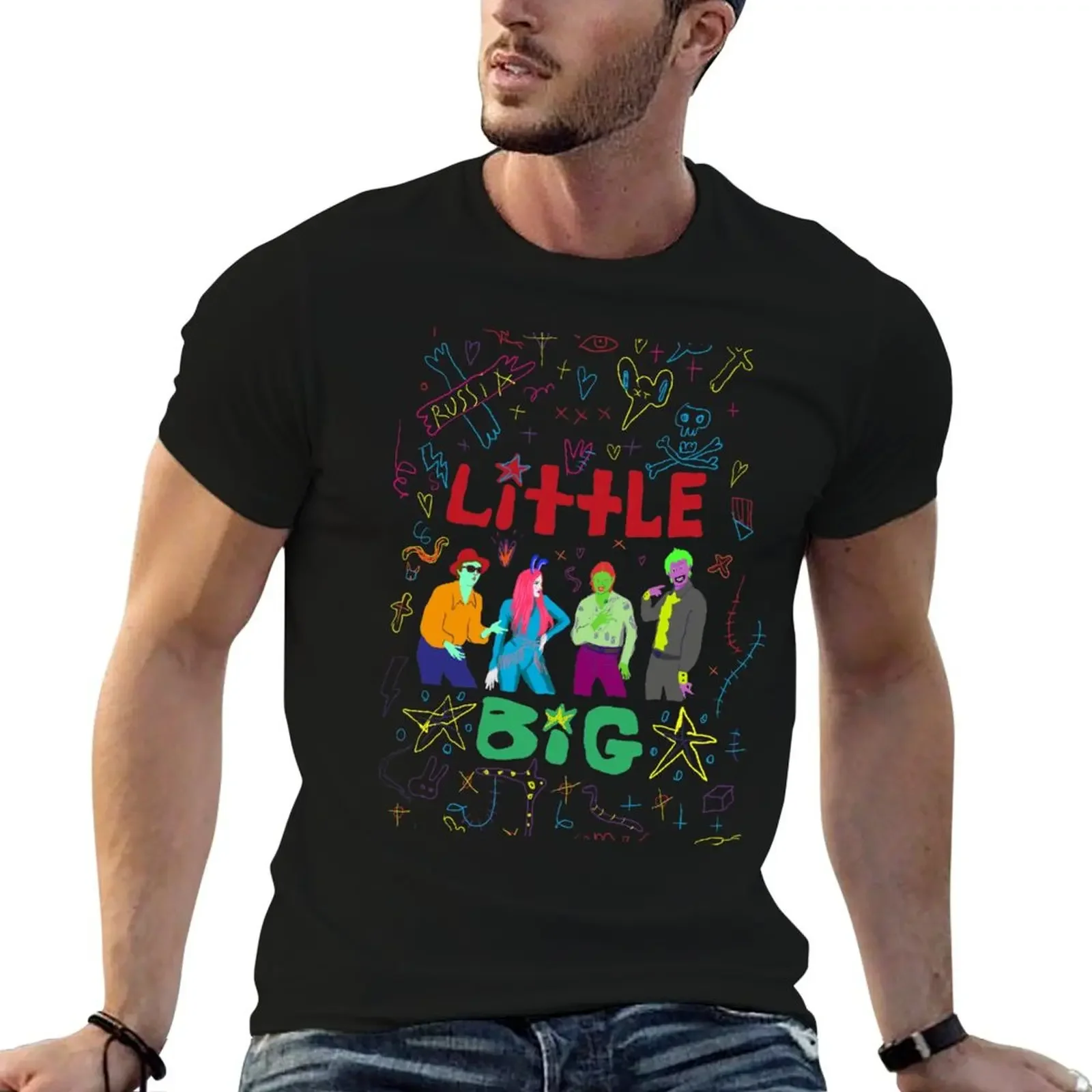 

Colored version for print contest Little Big T-Shirt valentines clothes gifts for boyfriend anime shirts men