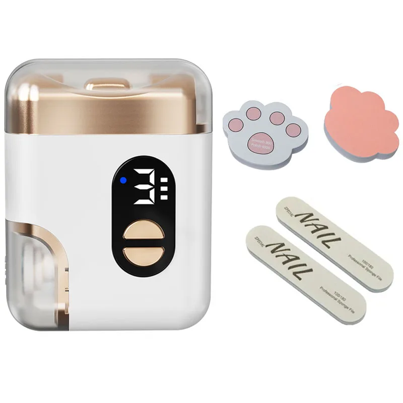 Multifunctional Electric Nail Clipper, Portable Rechargeable Dual-Head Trimmer & Manicure Grinder for Home Use