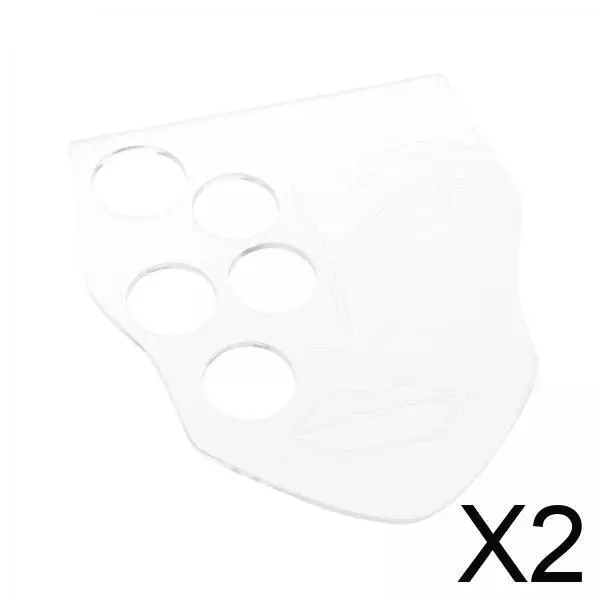 2xTransparant Make-uppalet Make-up Artist Tool voor Pigment Lipgloss Nail Art