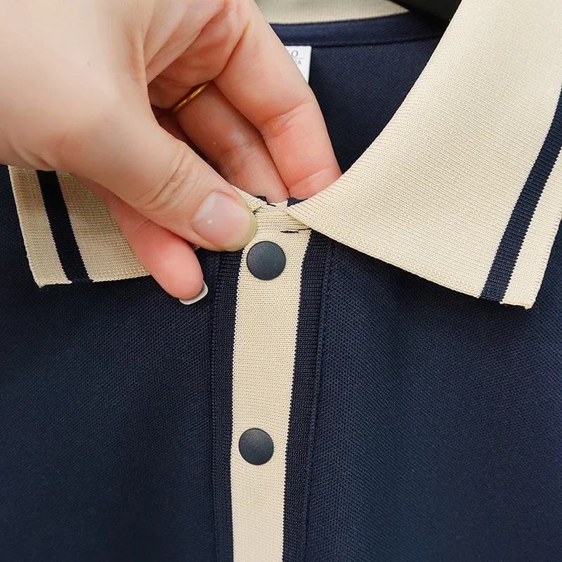Neues Hochwertiges Herren Marken-Poloshirt Sommer Exquisiter Druck Kurzarm T-Shirt Business Mode Vielseitige Herrenbekleidung – Detail 14