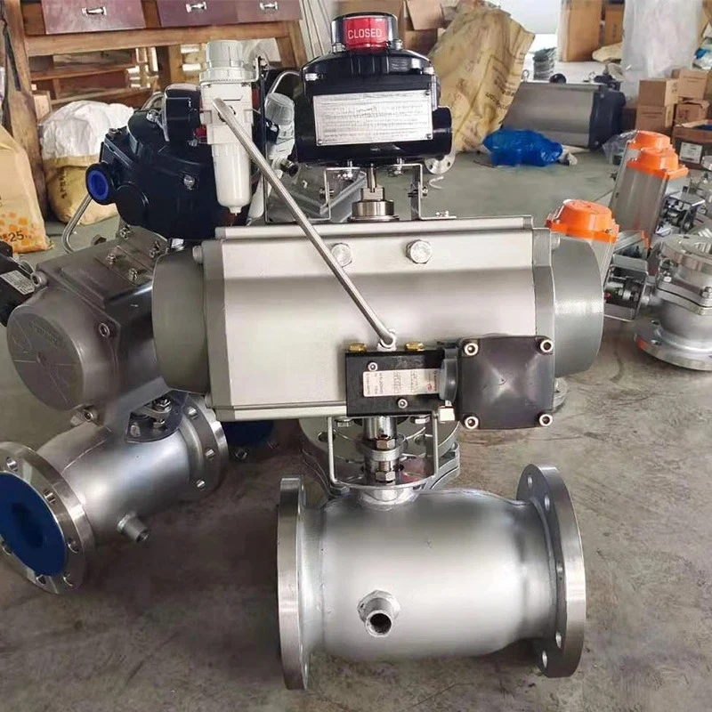 Pneumatic insulation ball valve jacket stainless steel integrated steam heat transfer oil asphalt explosion-proof