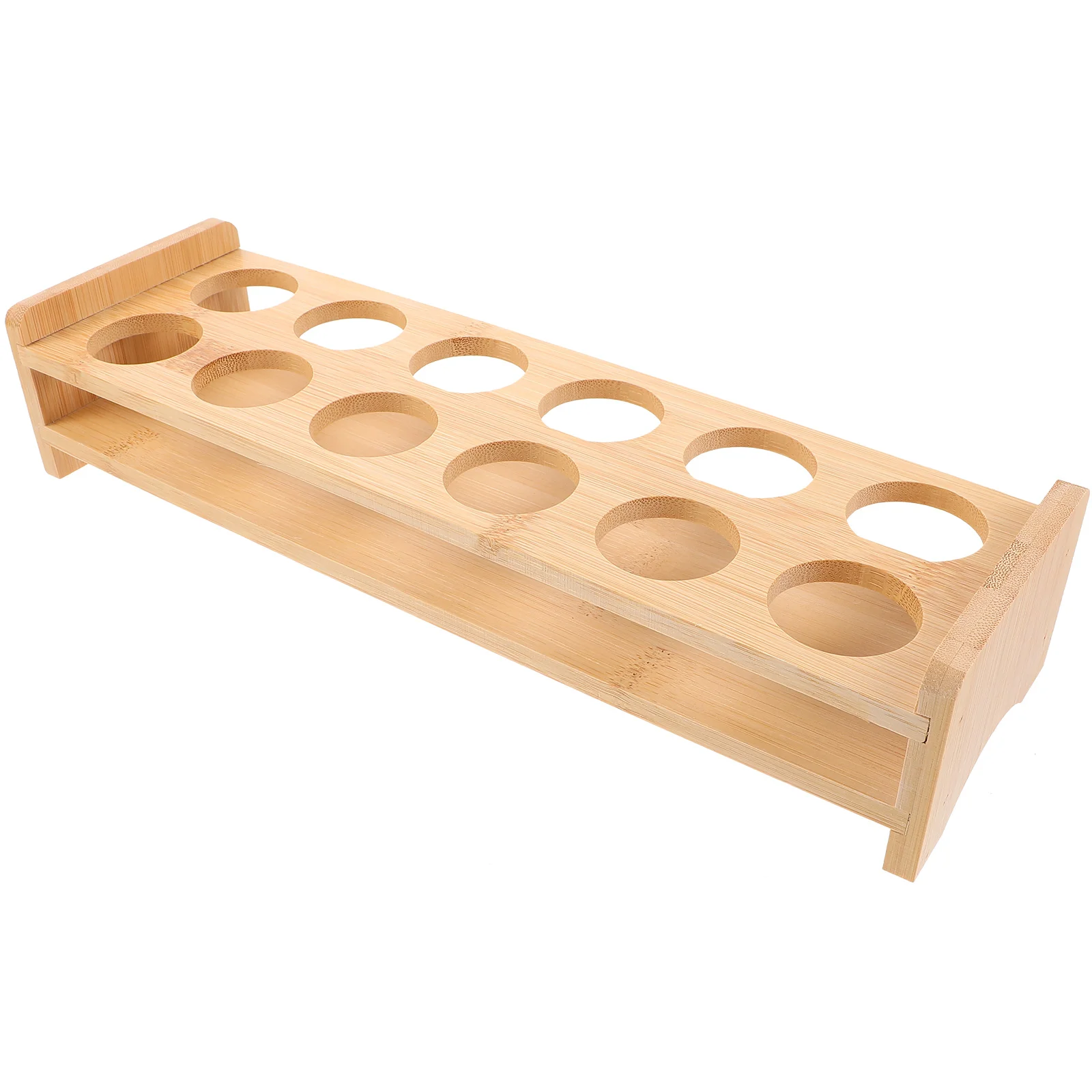 

Cup Holder Whiskey Glasses Display Whisky Shot Storage Rack Cups Wooden Tray Eyeglass