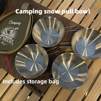 Camping Mug Stainless Steel Cup Tourist Tableware Picnic Utensils Outdoor Kitchen Equipment Cookware Hiking Coffee Cup Snow Pull
