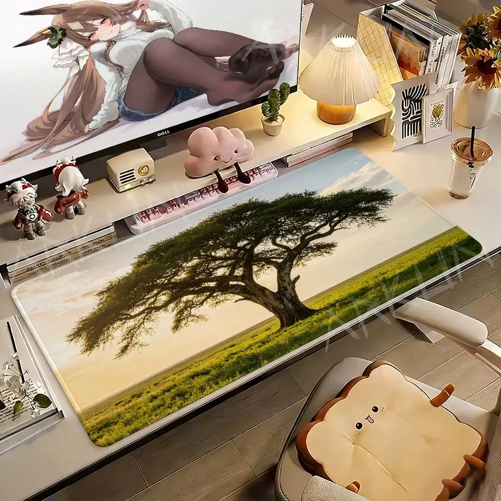 

World Tree Pattern Mouse Pad Retro Viking Mythology Gaming Mouse Mat Non-Slip Waterproof Pad for Gamer Office Home Desktop Decor