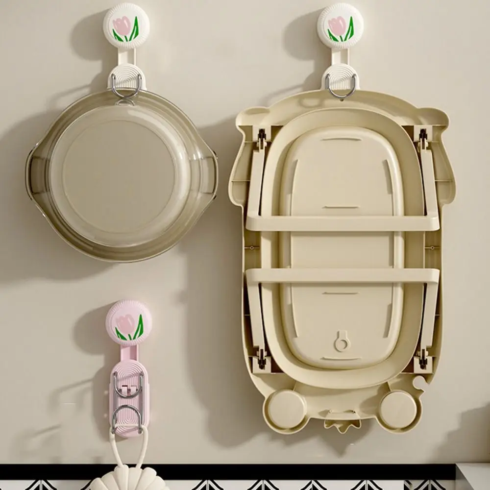 2 adet Lale Çiçek Vantuz Lavabo Kanca Yumruksuz Yerden Tasarruf Lavabo Depolama Rafı Drenaj Kurutma Güçlü Emiş