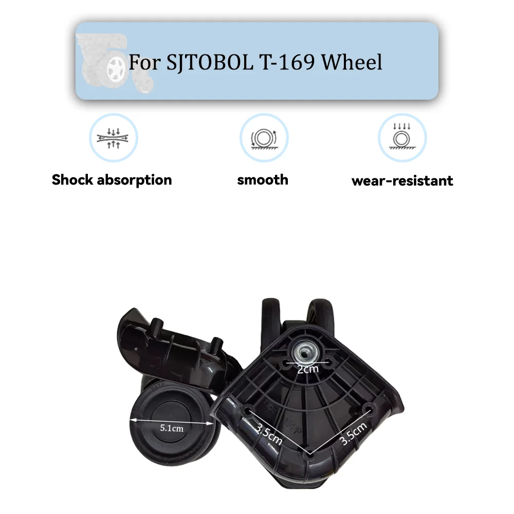 

For SJTOBOL T-169 Universal Wheel Replacement Suitcase Silent Smooth Convenient Shock Absorbing Rotating Accessories Wheels