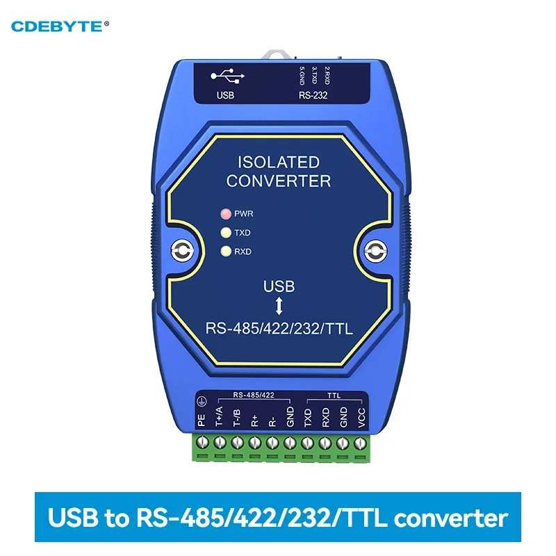 FT232ATV USB à RS485 RS422 RS232 TTL convertisseur industriel CDGENET E810-U15 FTDI FT232 puissance Signal isolation type-c