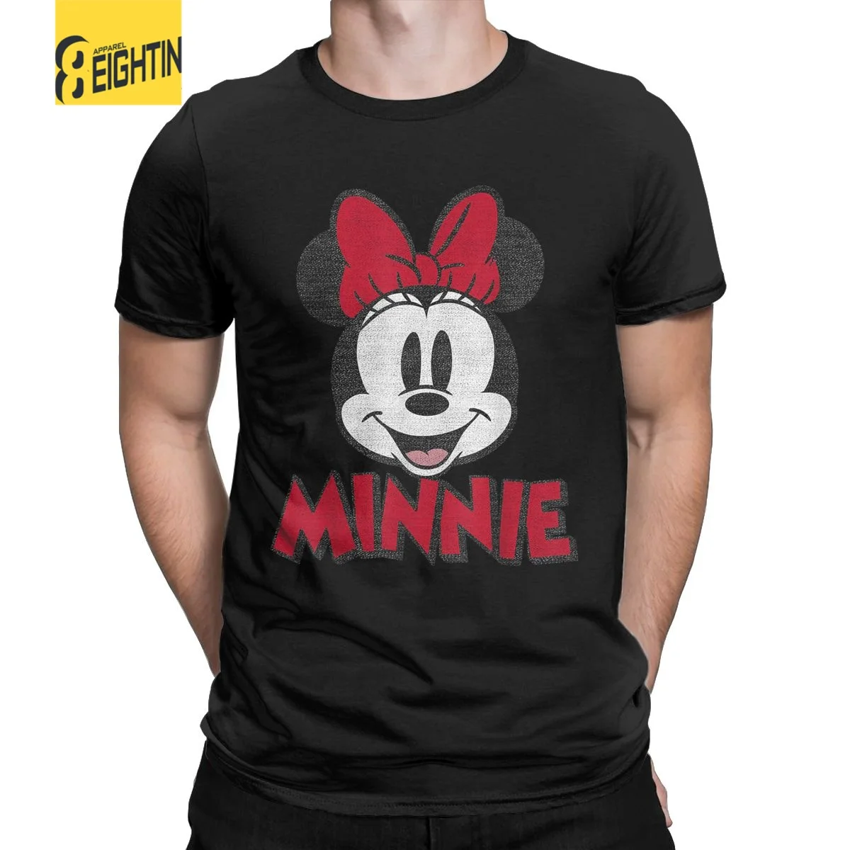 Casual Mickey And Friends T-Shirts Men Crew Neck Cotton T Shirt Minnie Mouse Short Sleeve Tee Shirt Graphic Printed Clothes