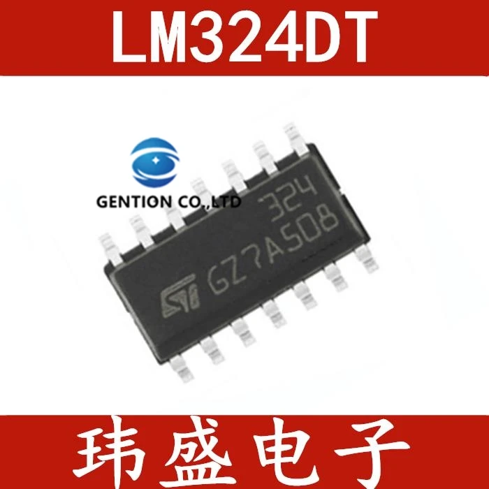 20PCS LM324 LM324DT SOP-14 four operational amplifier IC chip in stock 100% new and original