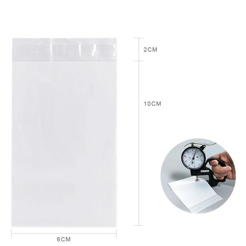 100pcs Small Frosted Pouches Plastic Clear Self-adhesive Bags DIY Handmade Stud Earring  Jewelry Display Packaging  Supplier