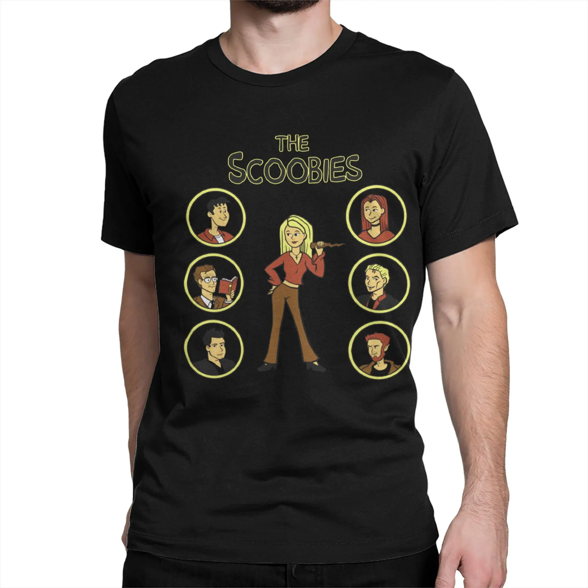 Crazy Buffy and the Scooby Gang Buffy the Vampire Slayer T-Shirt Men Women 100% Cotton T Shirt  Short Sleeve Tees Party Tops