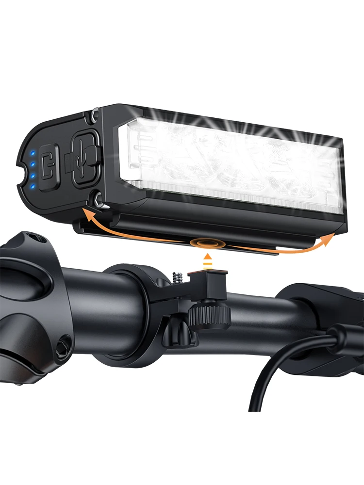 AliExpress 2000LM Headlight Bicycle Light 4000mAh 4 LED Bike Light Front Rechargeable LED Flashlight MTB Road Cycling Lamp