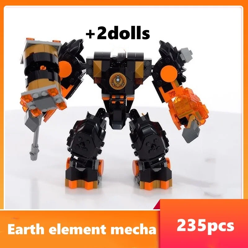 Creative DIY Mech Series Earth Ninjas Mech Earth Elements Mech Assembly Block Model Boy Toy Birthday Gift