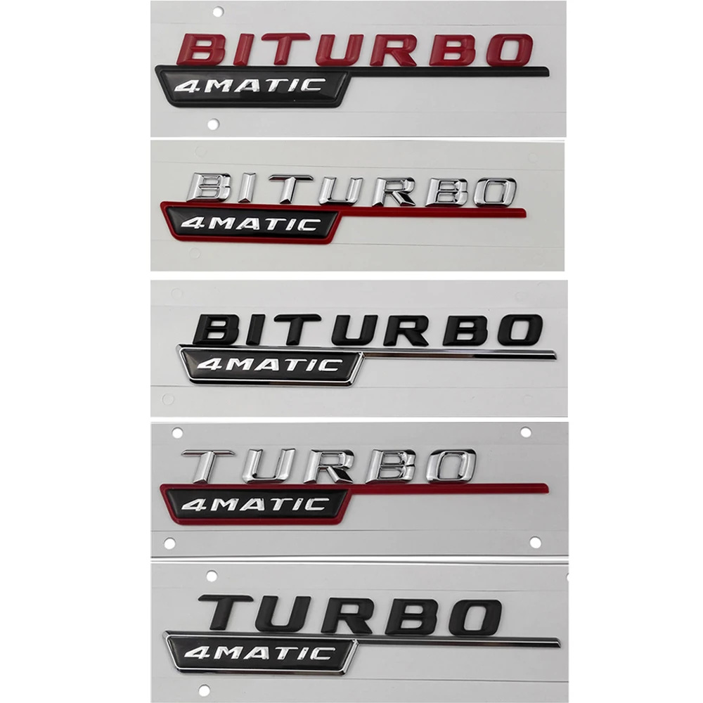 

Для BITURBO 4Matic Turbo наклейка для Mercedes AMG Benz W211 W212 W213 W203 W204 W205 Class A ML CLA GLA Tail Эмблема Стайлинг автомобиля