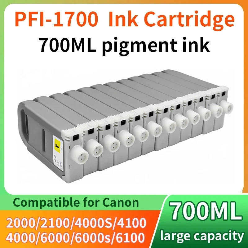 1pcs PFI1700 PFI-1700 Ink Cartridge Compatible for Canon Pro 2000 4000 4000s 6000 6000s pro 2100 4100 6100 With Pigment Ink