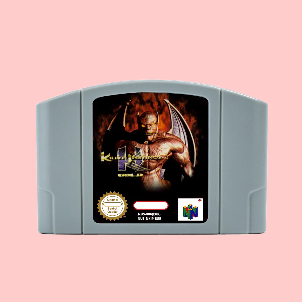 Złota kaseta z grą Killer Instinct do konsol do gier N64 EUR PAL Retro 64-bitowe