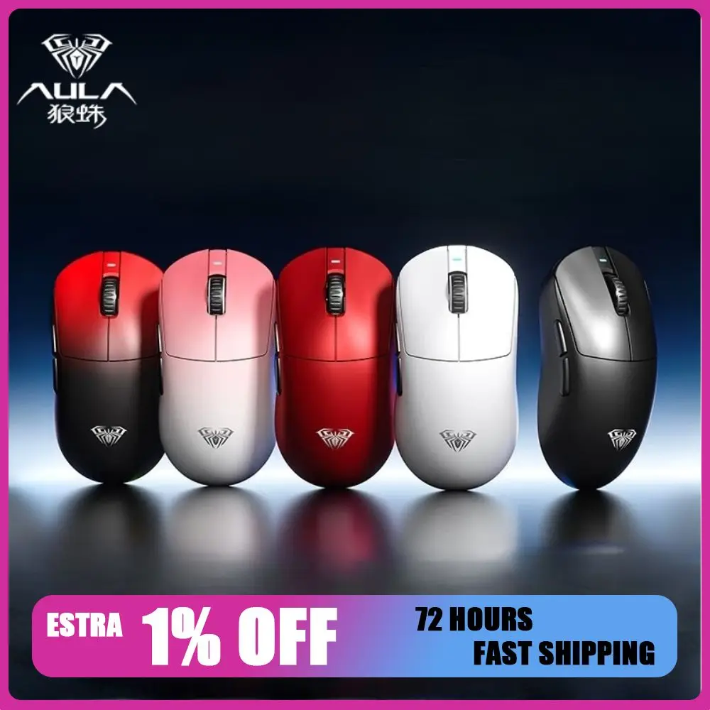 

New AULA V9 MAX+ Gaming Mouse Dual 8K Polling Rate Wireless Three-mode Ergonomic Design Mouse PAW3395/PAW3950 Lightweight Mice