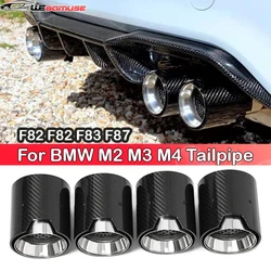 4 PCS For BMW M2 M3 M4 Exhaust Tip F80 F82 F83 F87 Tuning MP Carbon Fiber Tailpipe Stainless Steel Muffler