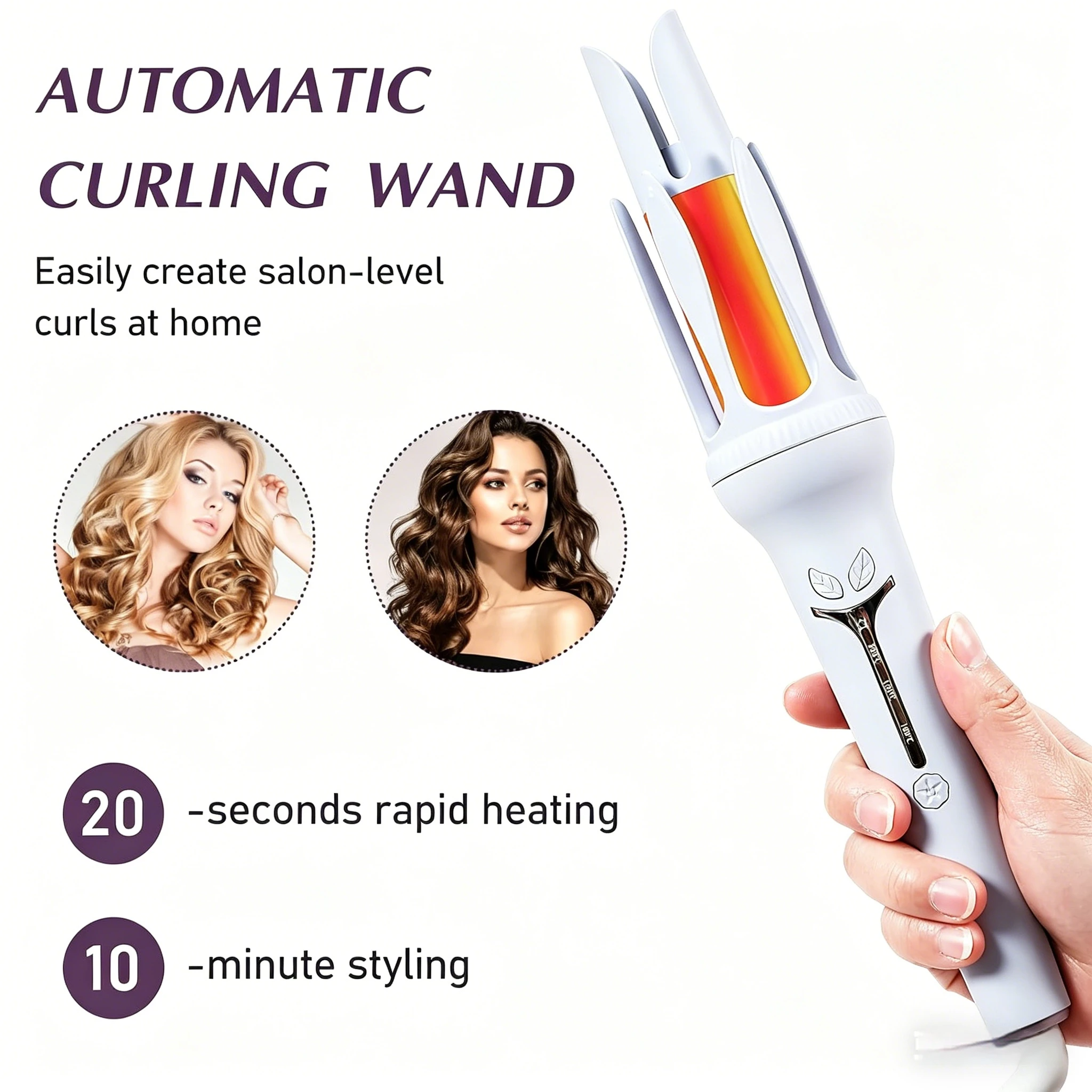 Automatic Curling Iron 32Mm Hair Curler 3 Smart Sensor Anti Scald Ceramic Electric Curling Wand Hair Care Rotary Cord