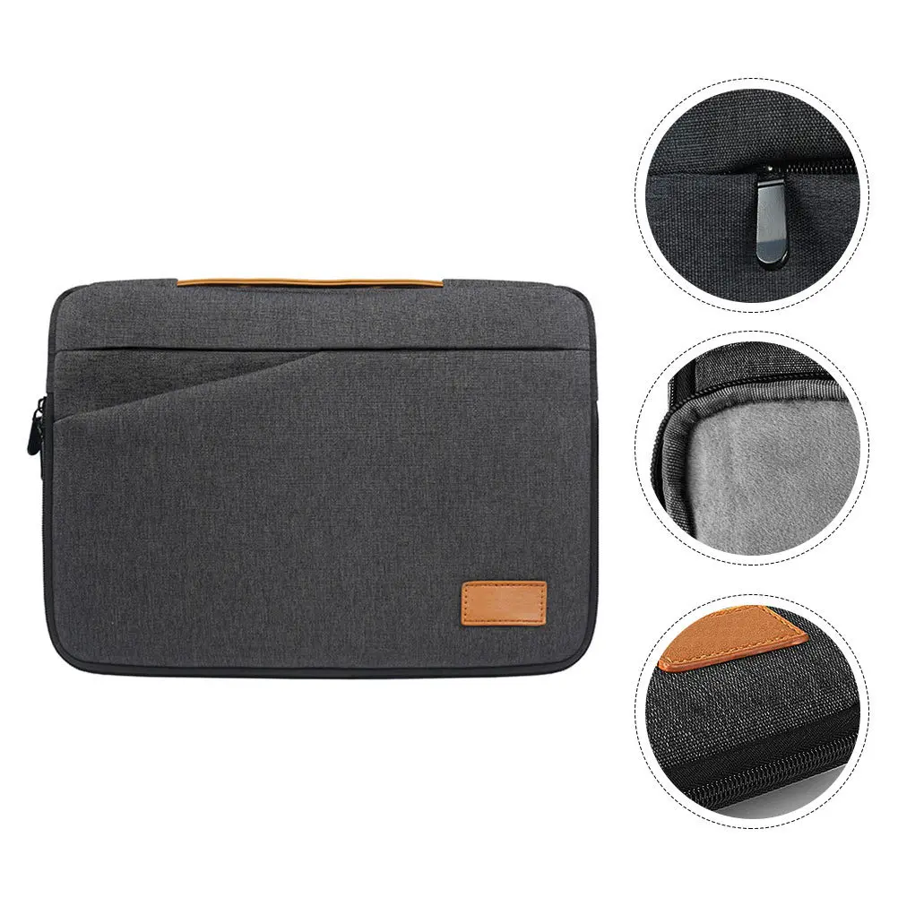 

1Pcs Inner Sleeve Bag Premium Polyester Laptop Carrying Bag Tote Lightweight Business Notebook Computer Pouch Dark Grey