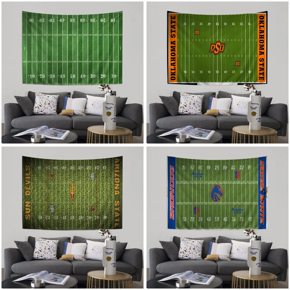 Cartoon Football Field DIY Wall Tapestry Art Science Fiction Room Home Decor Wall Art Decor