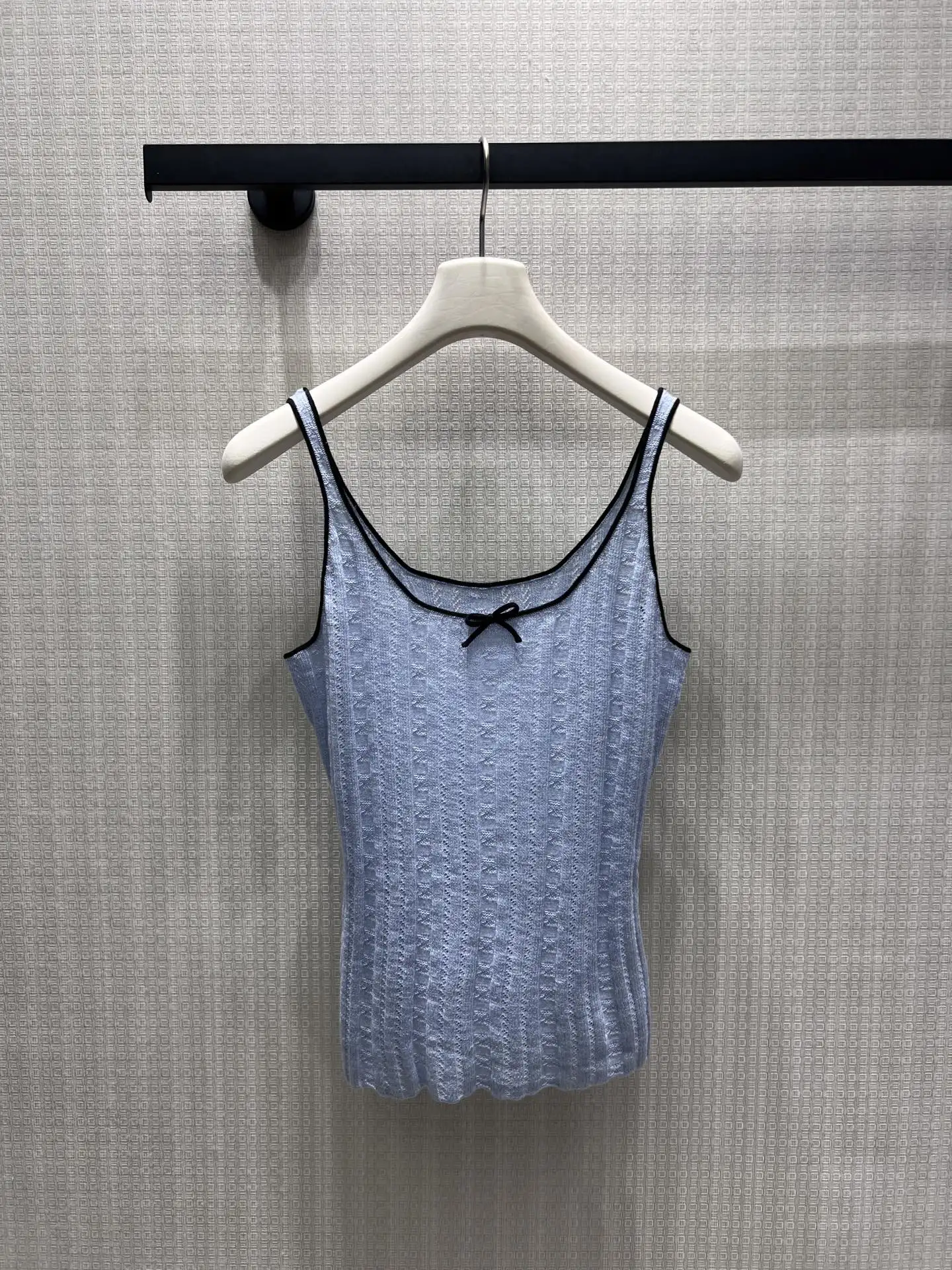 26 Summer Xin Laced Backless Women's Full-Body Openwork Plaid Knitted Laced T-Shirt