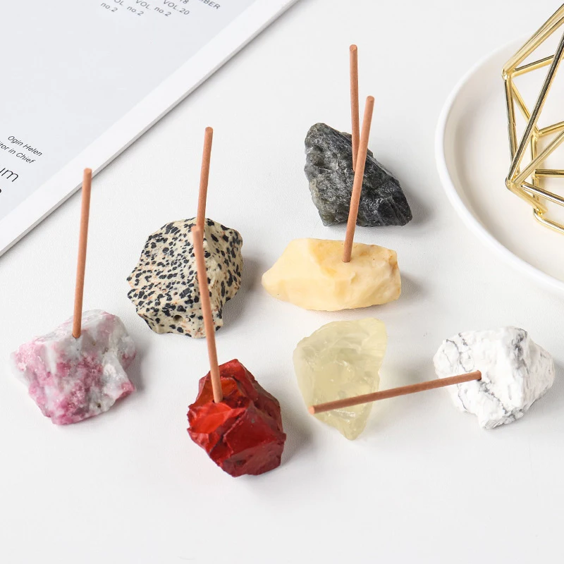 2-3cm Natural Crystal Amethyst Rose Quartz Raw Stone Incense Holder Irregular Ore Mineral Specimen Energy Healing Home Decor