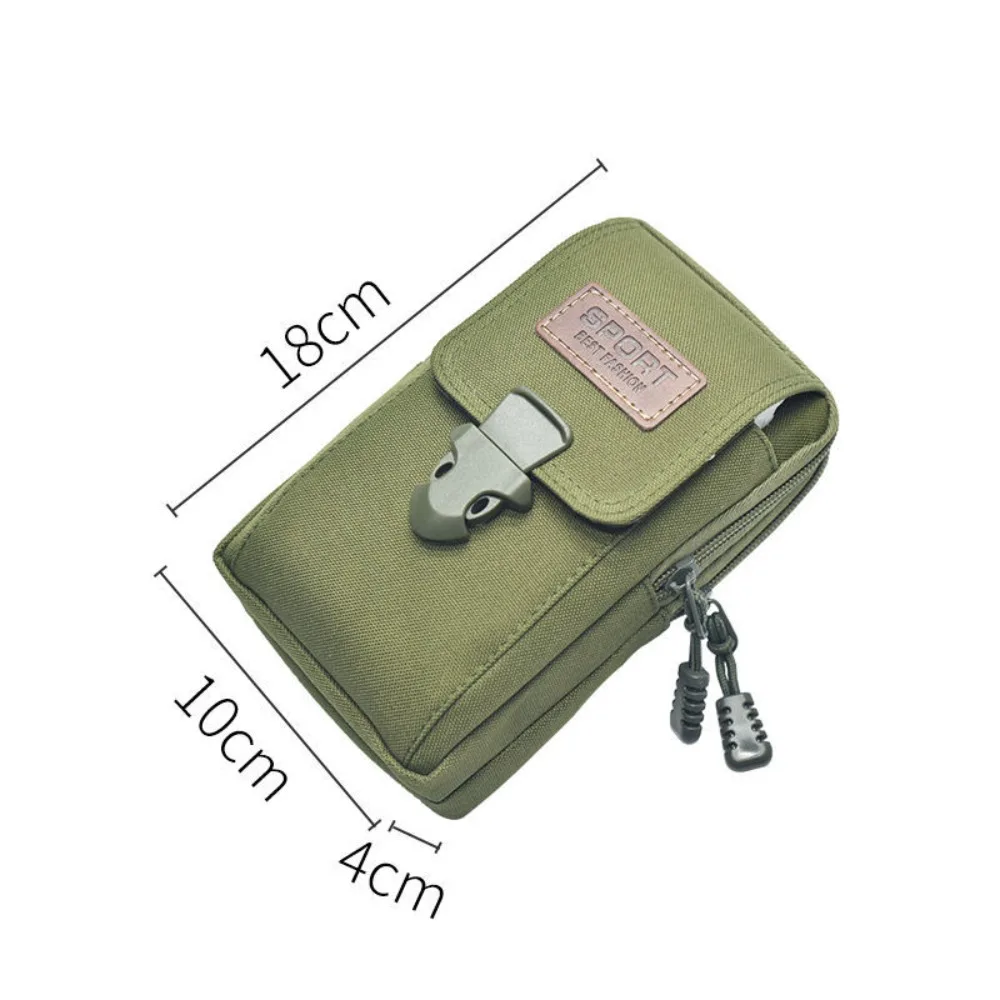 Oxford Fabric Casual Cell Phone Purse Horizontal/Vertical Khaki/black/green Multi-function Belt Pouch Waist Bag Casual