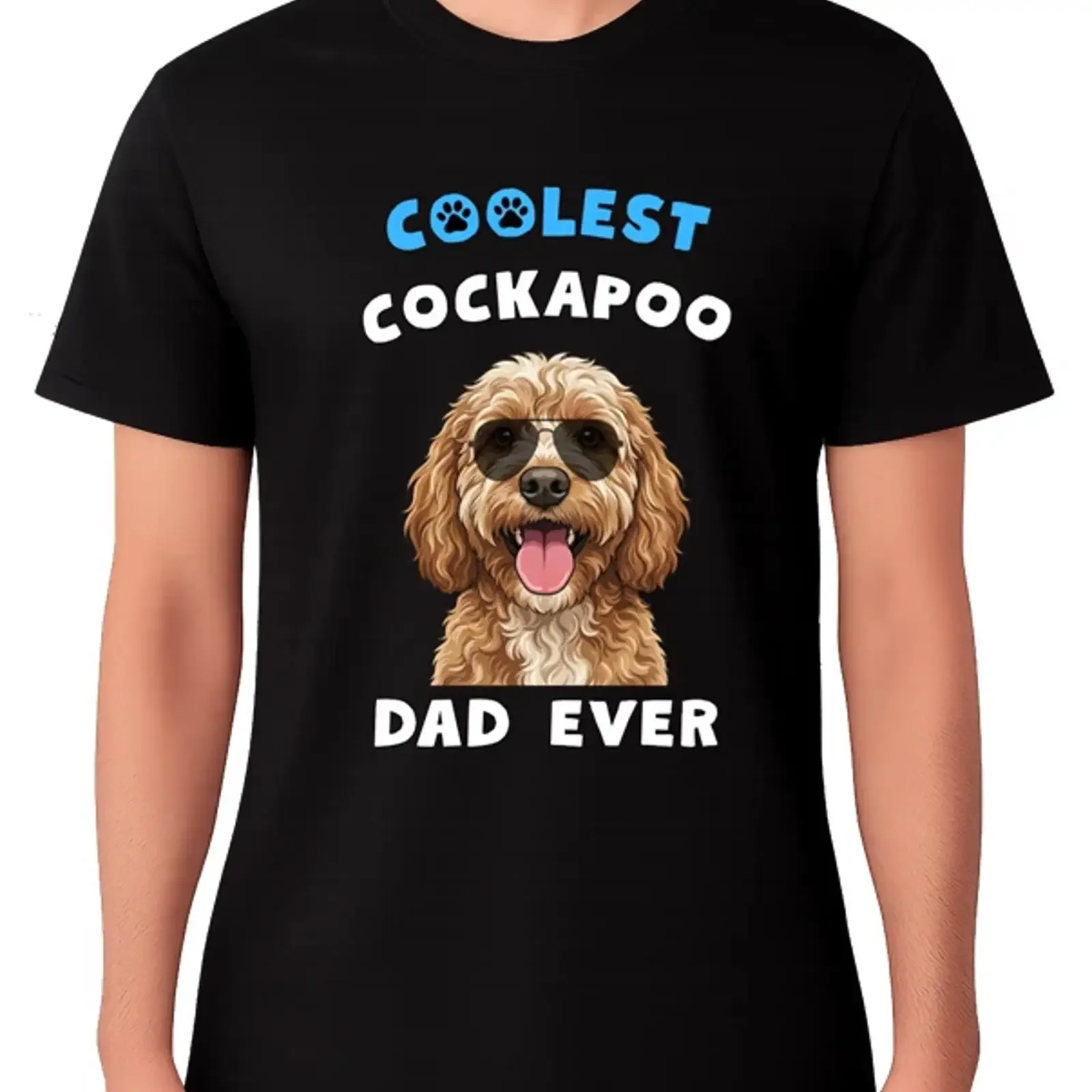 Coolest Cockapoo Dad Ever T Shirt Hundeliebhaber Vater Geschenk  vintage Washed Soft Stylish Unisex Breathable Comfortable
