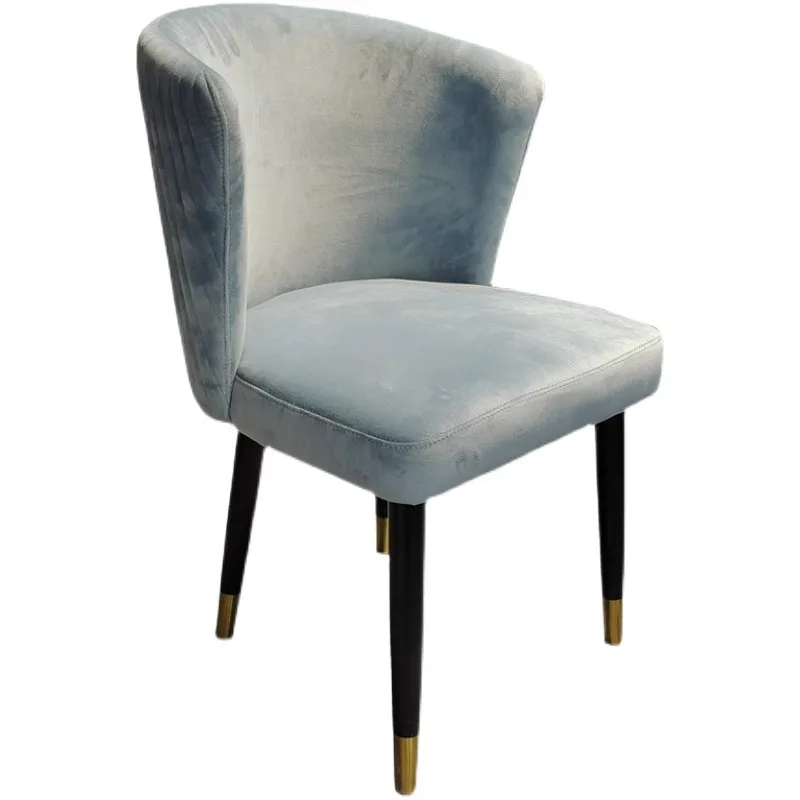 

Light luxury household dining chair solid wood modern simple dining table chair high-end designer chair Italian shell chair