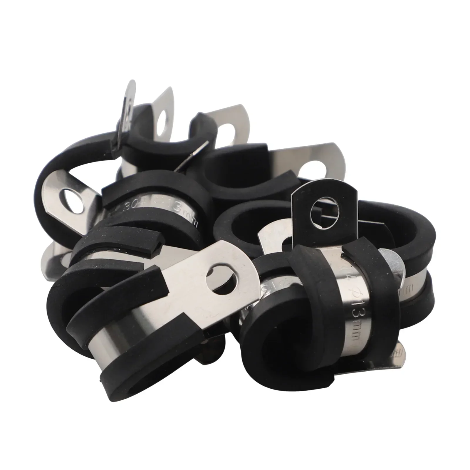 Practical Pipe Clamps Rubber Lined EPDM Electrical Engineering Fixed Hose Mechanical Mounting Pneumatics Kitchen