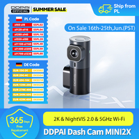 DDPAI MINI2X Dash Cam  2K 5GHz Wifi with ADAS Car DVR Camera Dashcam Night Vision2.0  Dash Camera Recorder 24H Parking Monitor