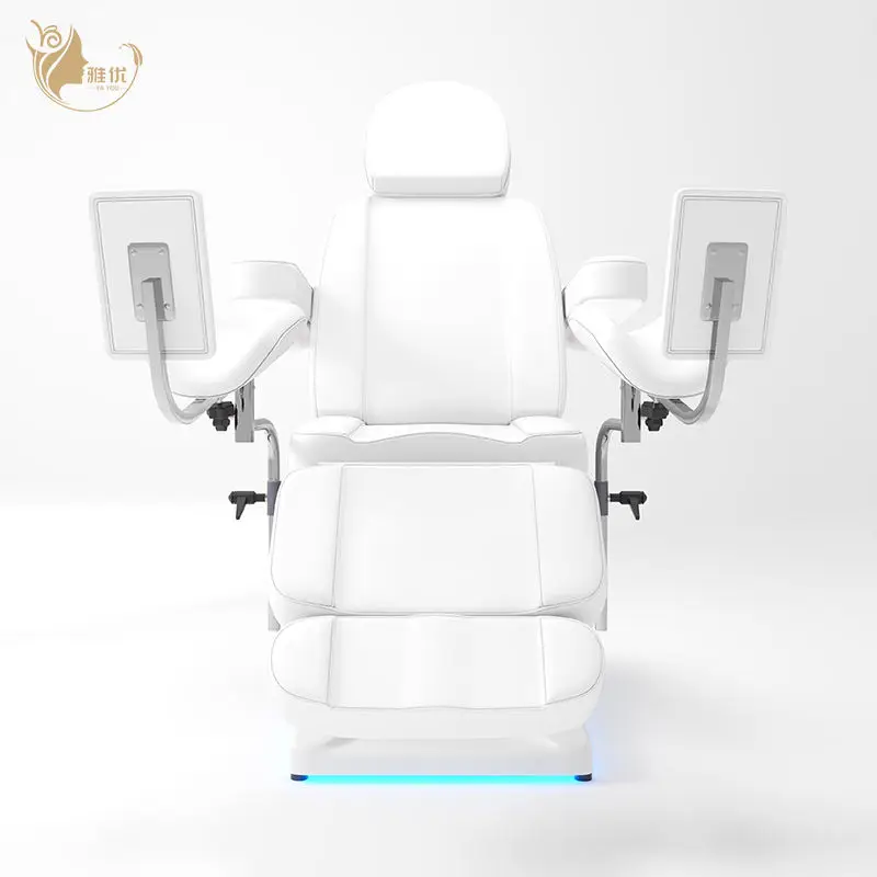 Electric Hydraulic Treatment Bed With Adjustable Height And PU Cushion For Spa Facial And Body Therapy 5