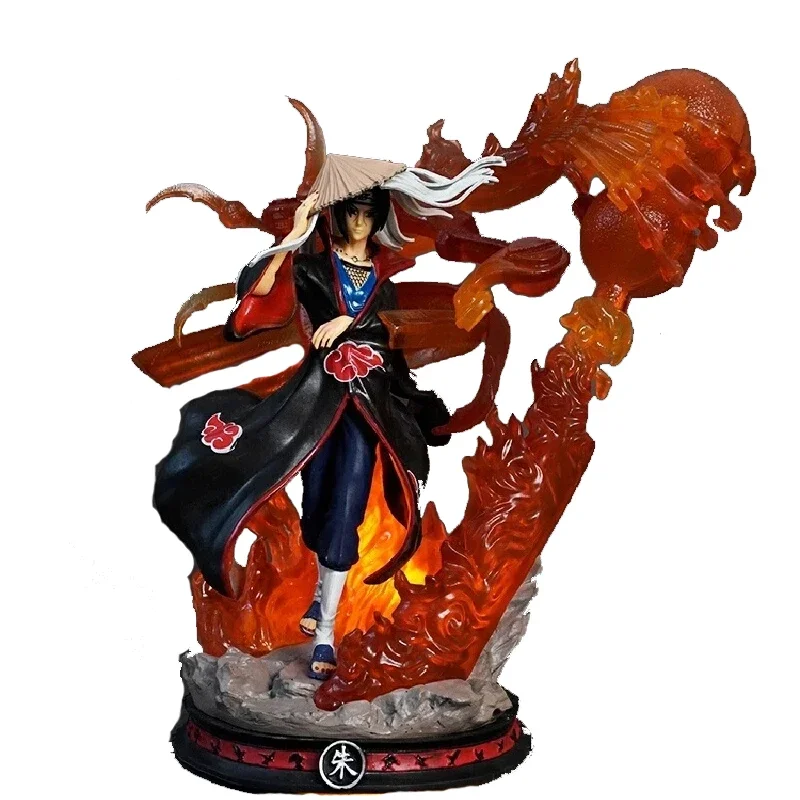 ฟิกเกอร์นารูโตะ อุจิวะ อิทาจิ อะคาสึกิ ขนาด 35 ซม. วัสดุ PVC แบบไขว้กับหมวกฟาง ของสะสมตั้งโต๊ะสำนักงาน ของขวัญวันเกิด