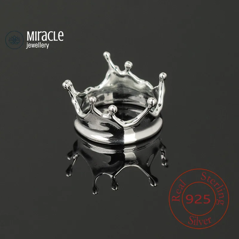 

Кольцо Miracle из стерлингового серебра 925, индивидуальное простое кольцо с брызгами, дизайн воды, элитное ощущение для подарка или дня рождения