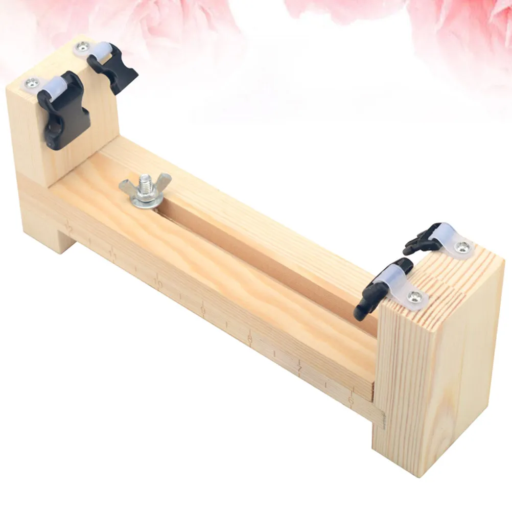 Heavy-Duty Wooden Paracord Bracelet Weaving Rack with Movable Slider Scale Pattern Snap Buckle for Lanyards DIY Craft Wood