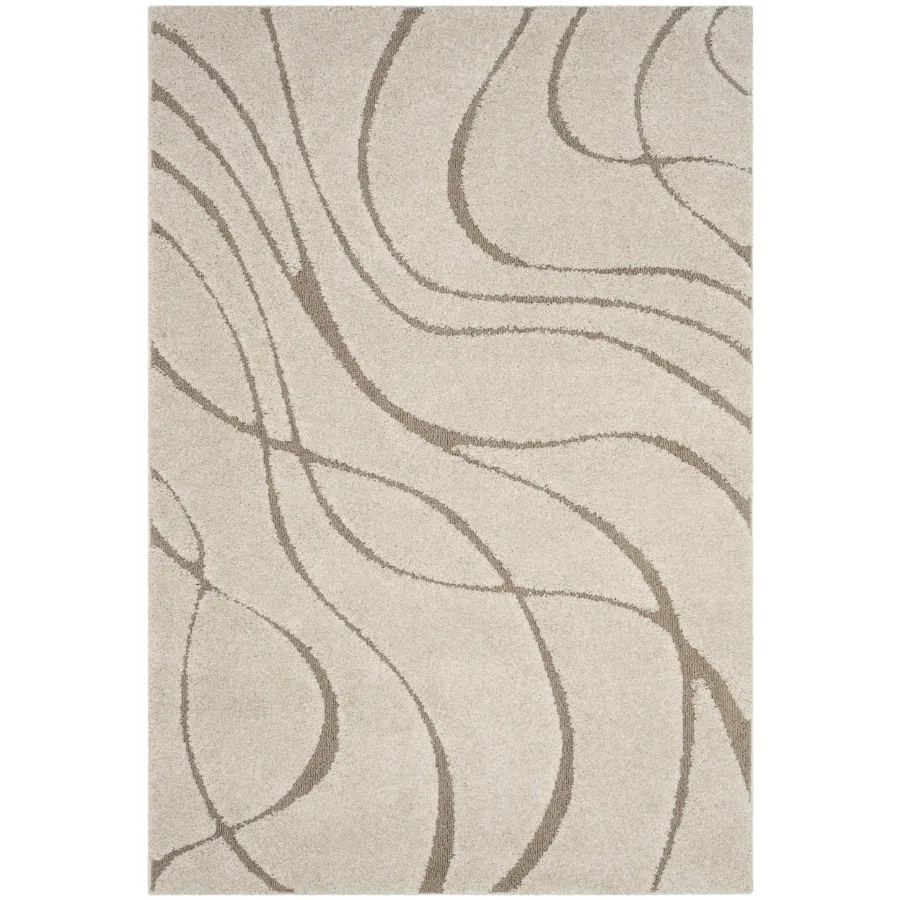 Florida Tamzen Abstract Shag Runner Rug Cream Beige 2'3" x 7' view 4