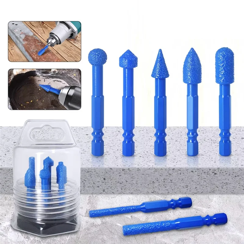 

Diamond Coated Grinding Bits Set For Multi Material Finishing Rust Removal Polishing Hole Repair Mold Processing 7PCS