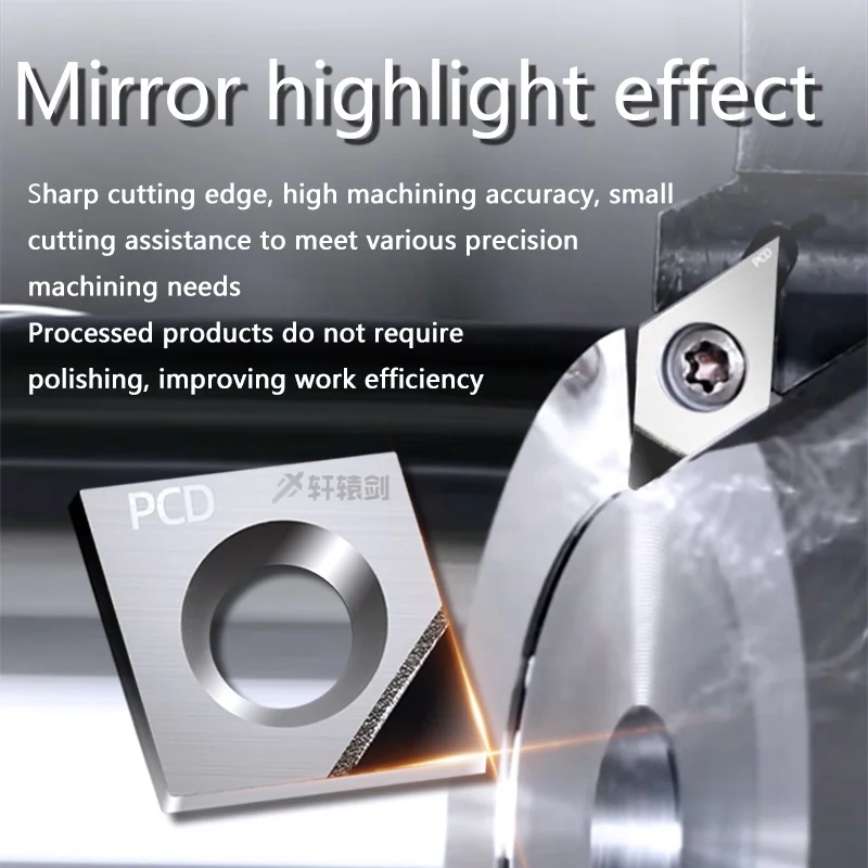 

Hard Alloy External Turning Tool Blade Lathe Parts CNC Cutte Tool PCD CNMG/DNMG/SNMG/TNMG/VNMG/WNMG High smoothness
