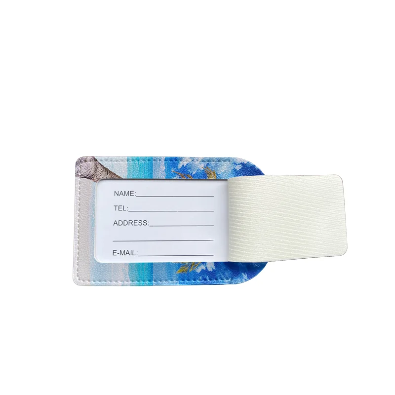 Landscape Flowers Marble Luggage Tags Personalized Airplane Travel Practical Accessories Cruise Travel Suitcase Tag Anti Lost