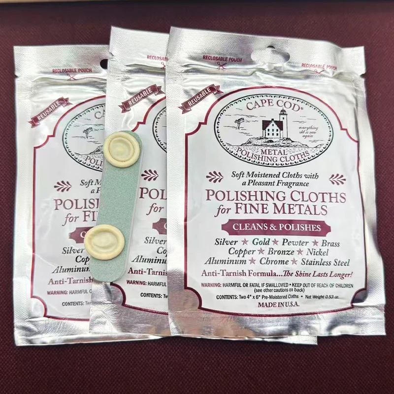 Cape Cod Of American Polishing Cloths for Fine Metals Twin Pack for Watch Jewelry Removing Watch Maintance Scratch 1Set