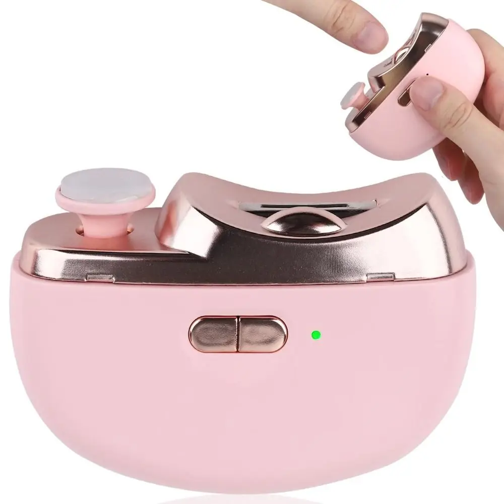 

3 in 1 Electric Nail Clipper LED Light Nail Debris Storage Automatic Nail Trimmer and Polisher Rechargeable 2 Speeds