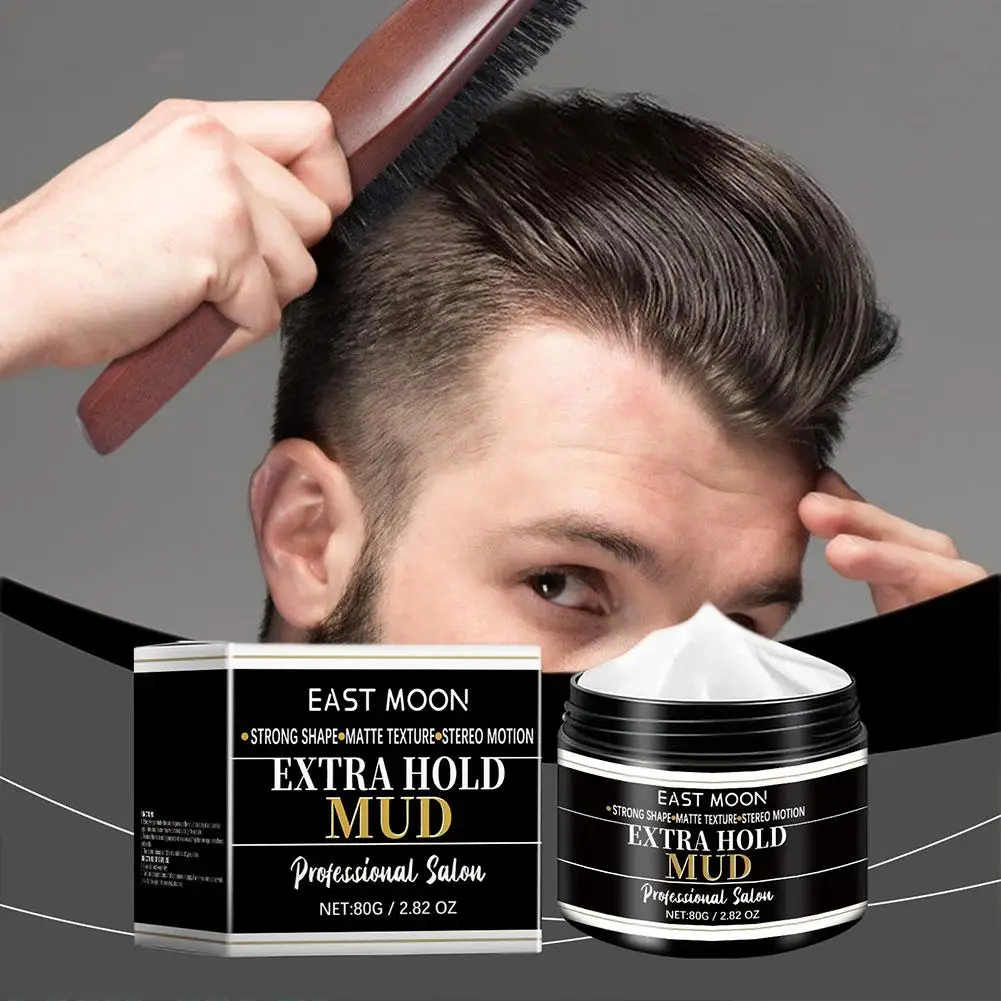Long Lasting Hair Styling Wax For Men Strong Hold Hairstyle Finished Hair Styling Clay Mud Salon Hair Cream Refreshing Hair H3U1